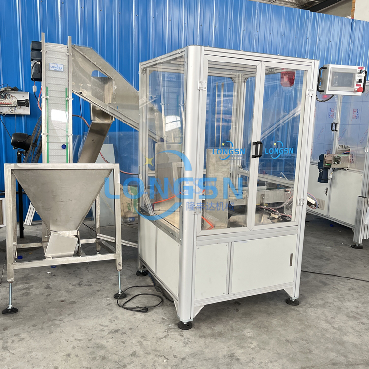Máquina de inserção de tampa de alumínio de alumínio de alta velocidade para indústria farmacêutica