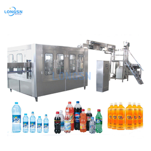 Máquina automática de engarrafamento de refrigerantes refrigerantes gaseificados para fazer garrafas de água