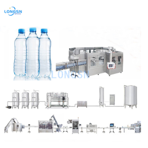Máquina de enchimento de água potável mineral de garrafa de pequena escala totalmente automática 3 em 1 para pequenas empresas